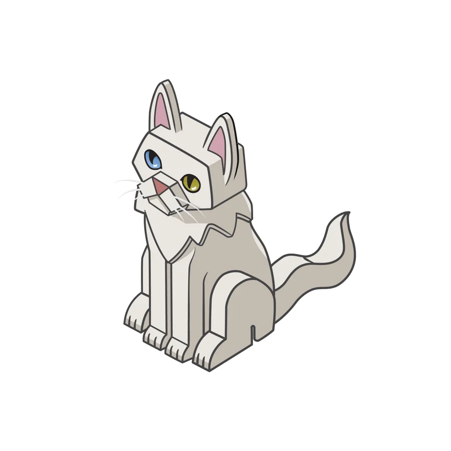 Custom Turkish Angora IsoPet figurine
